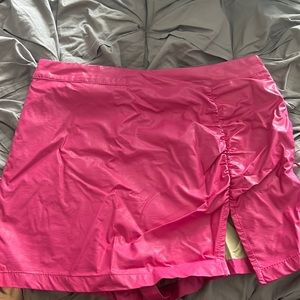 Pink Leather skort!